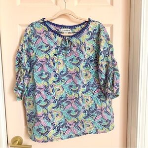 Floral lightweight sag harbor top